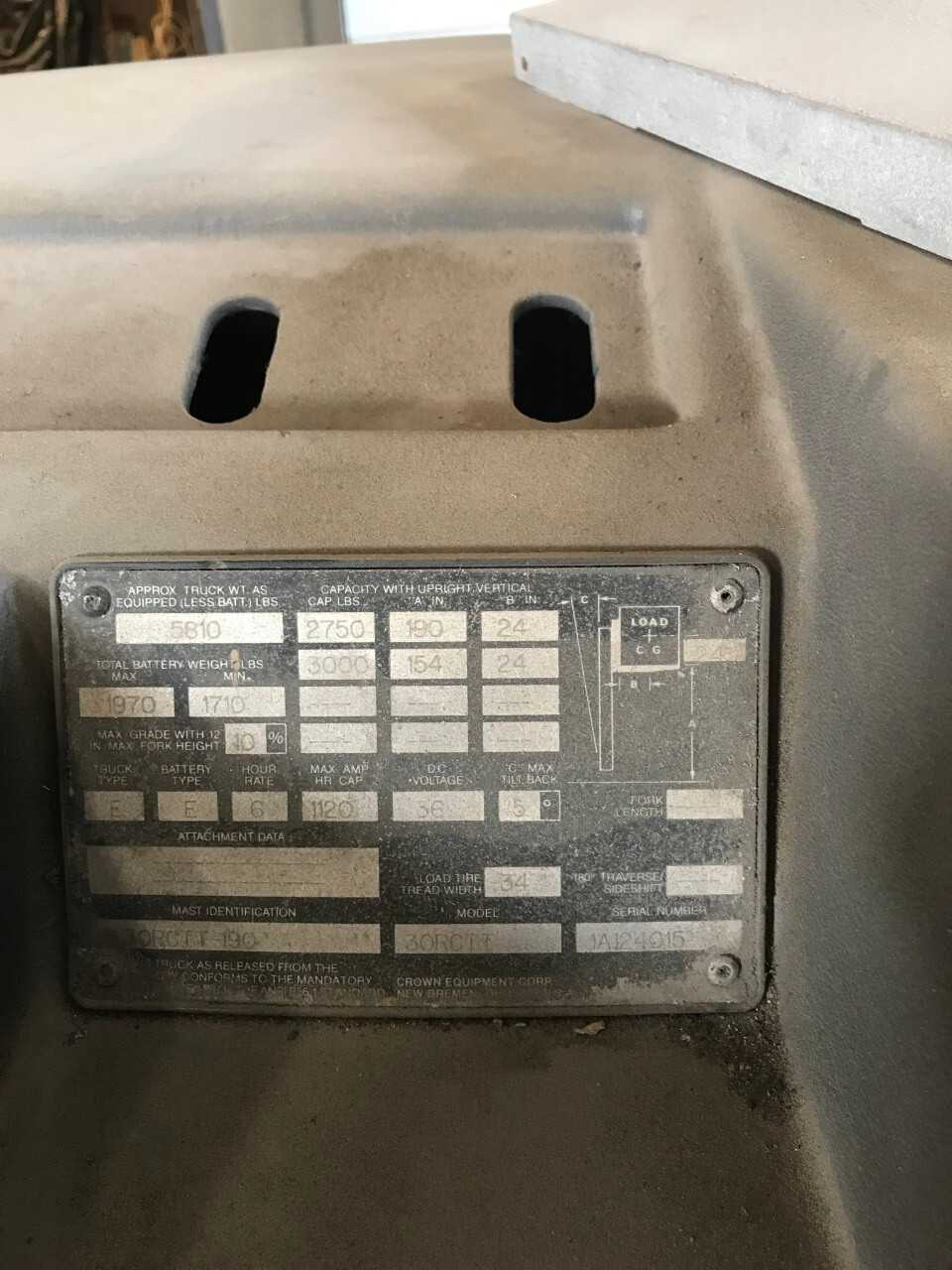 Crown Electric Forklift - MISCELLANEOUS