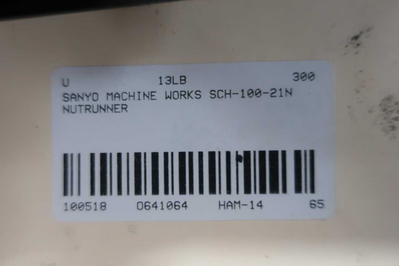 SANYO MACHINE WORKS SCH-100-S1N NUTRUNNER - ELECTRIC POWER TOOLS
