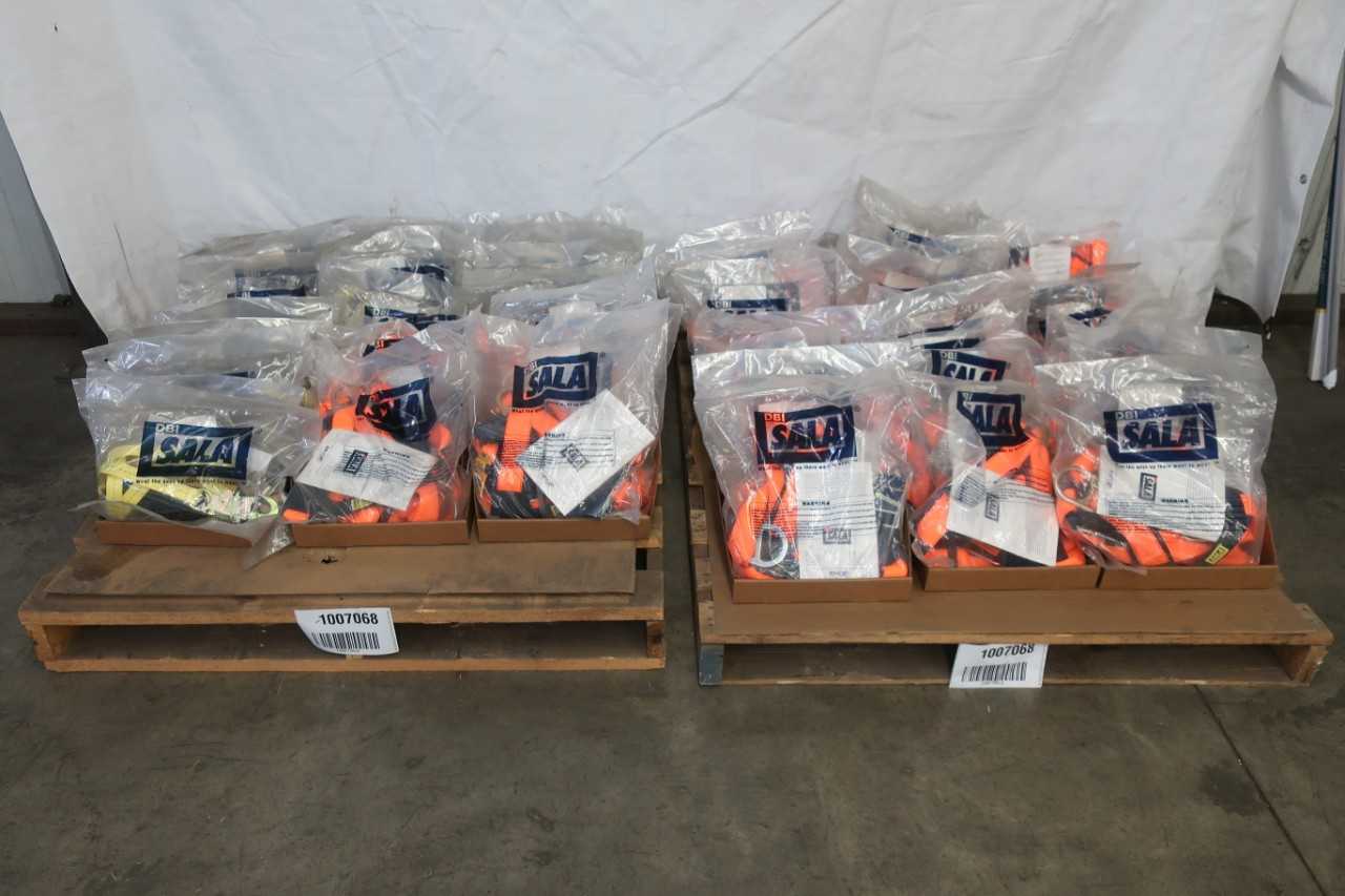 2 PALLETS OF SALA FALL PROTECTION HARNESSES AND LANYARDS - SAFETY EQUIPMENT
