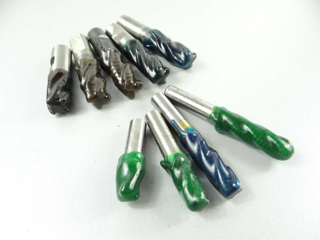 Lot of 9 Freshly Sharpened Assorted HSCO Roughing End Mills - MACHINING ACCESSORIES & TOOLING