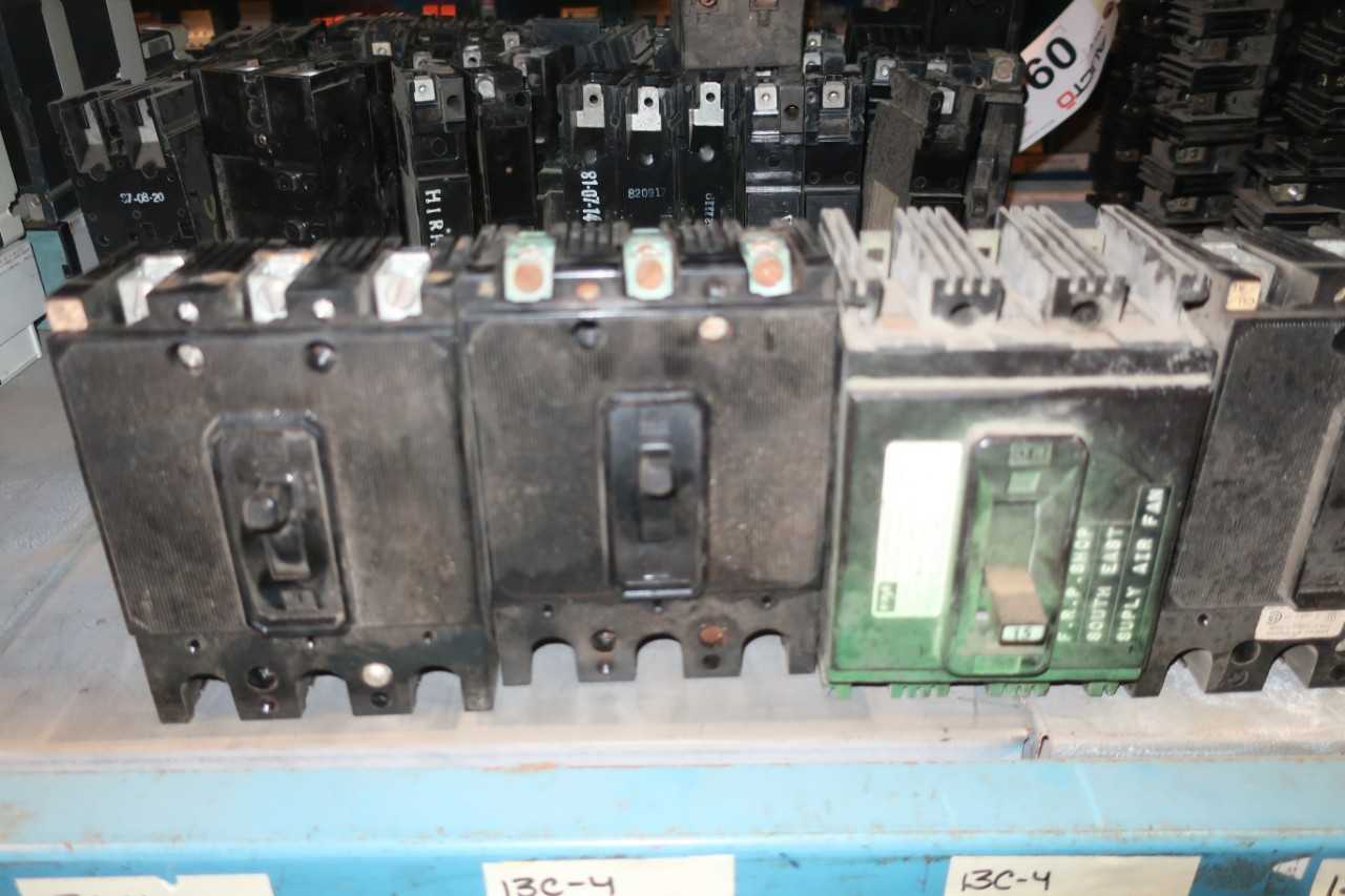 LOT OF ASSORTED 3P CIRCUIT BREAKERS - CIRCUIT BREAKERS