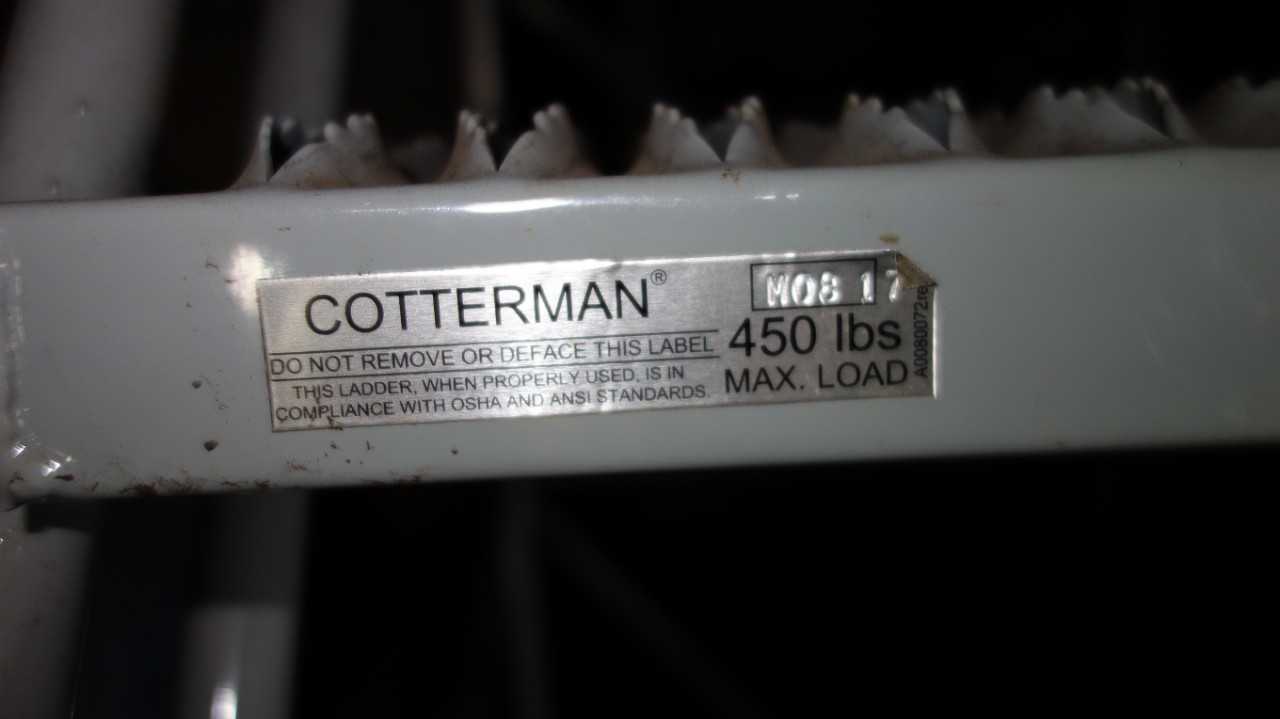COTTERMAN ROLLING STEP LADDER 450LB - MATERIAL HANDLING