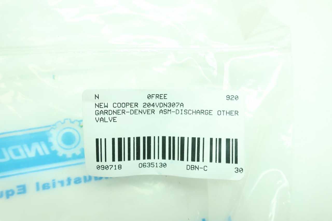 NEW COOPER 204VDN307A GARDNER-DENVER DISCHARGE VALVE ASSEMBLY AIR COMPRESSOR PARTS AND ACCESSORY - AIR COMPRESSORS