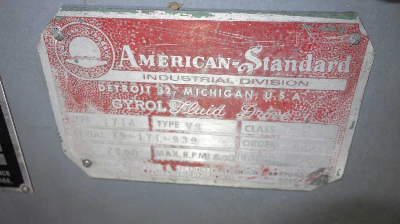 AMERICAN STANDARD VS 171A GYROL FLUID DRIVE - GEAR REDUCERS