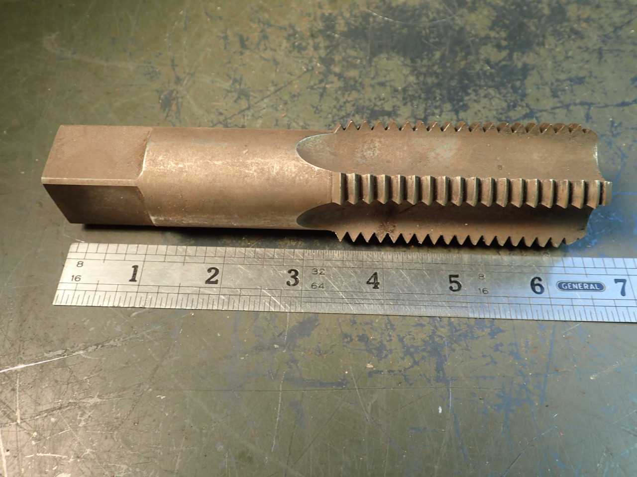 Morse 1-1/2" -6 NC Bottoming Hand Thread Tap 4-Flute 3" Long Flutes Made in USA - MACHINING ACCESSORIES & TOOLING