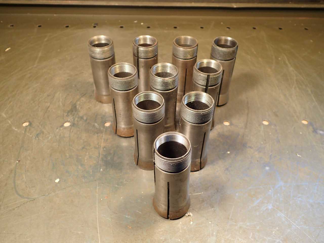 10 Piece Lot of Hardinge 5C E1 & E2 Emergency Collets, Used in Good Condition - LATHE PARTS