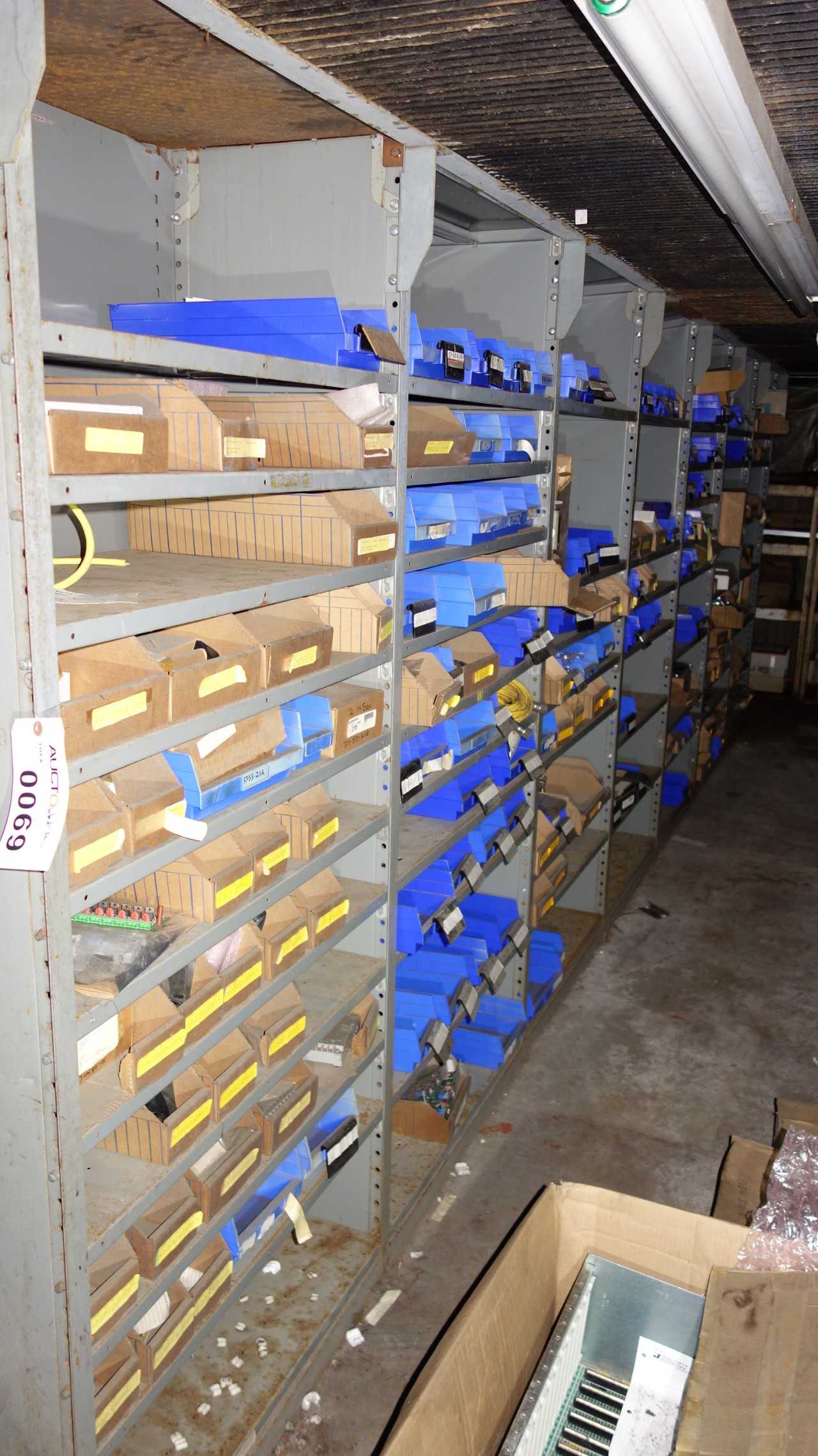 CONTENTS OF 7 SECTIONS OF SHELVING, ELECTRICAL MRO - ELECTRICAL COMPONENTS