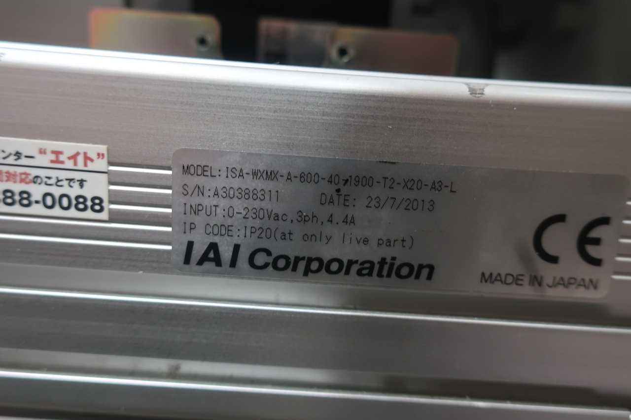 IAI ISA-WXMX-A-600-40-1900-T2-X20-A3-L X-AXIS ACTUATOR - VALVES