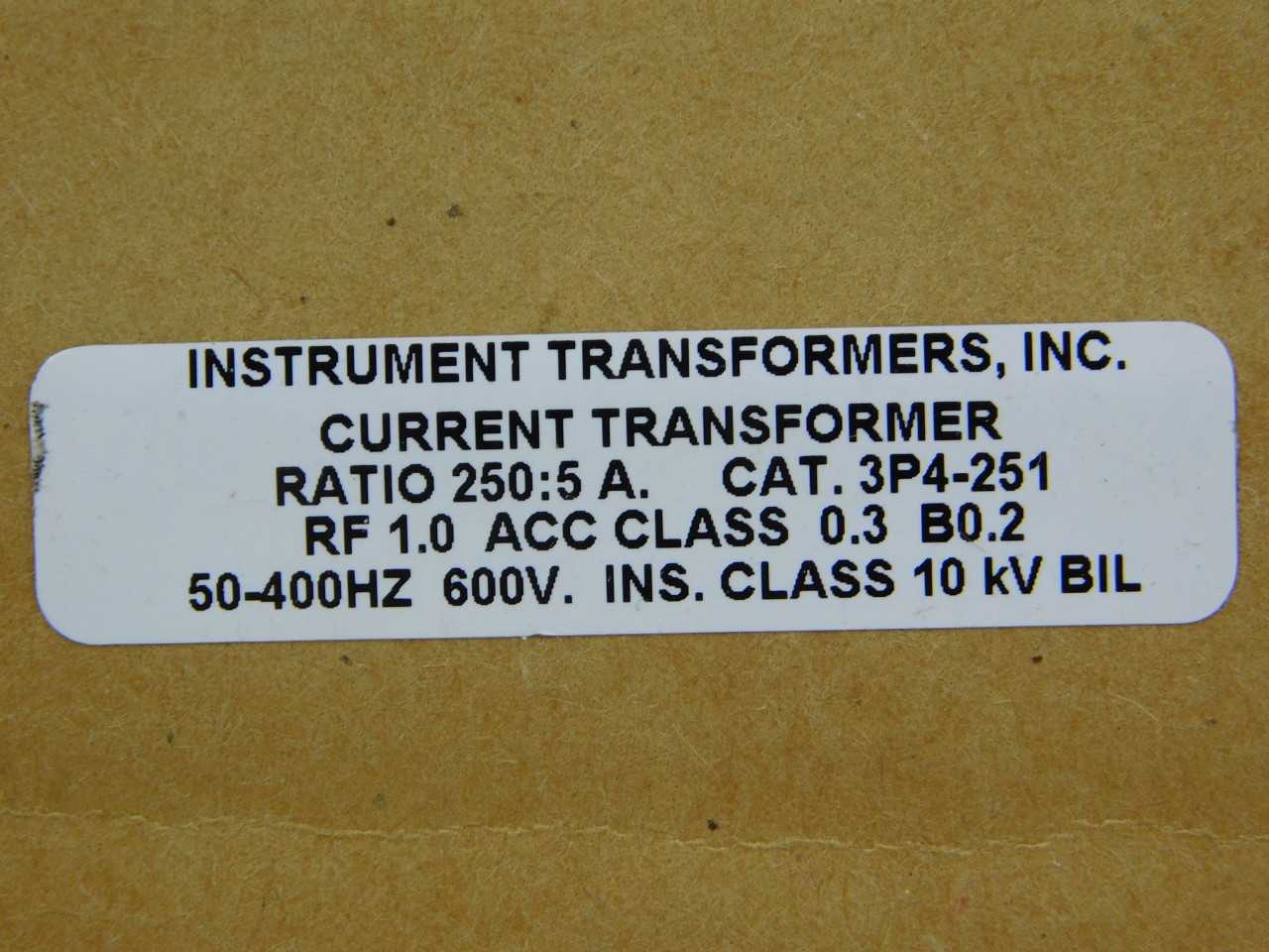 Quantity of 1x 3P4-251 Transformers - CONTROL TRANSFORMERS