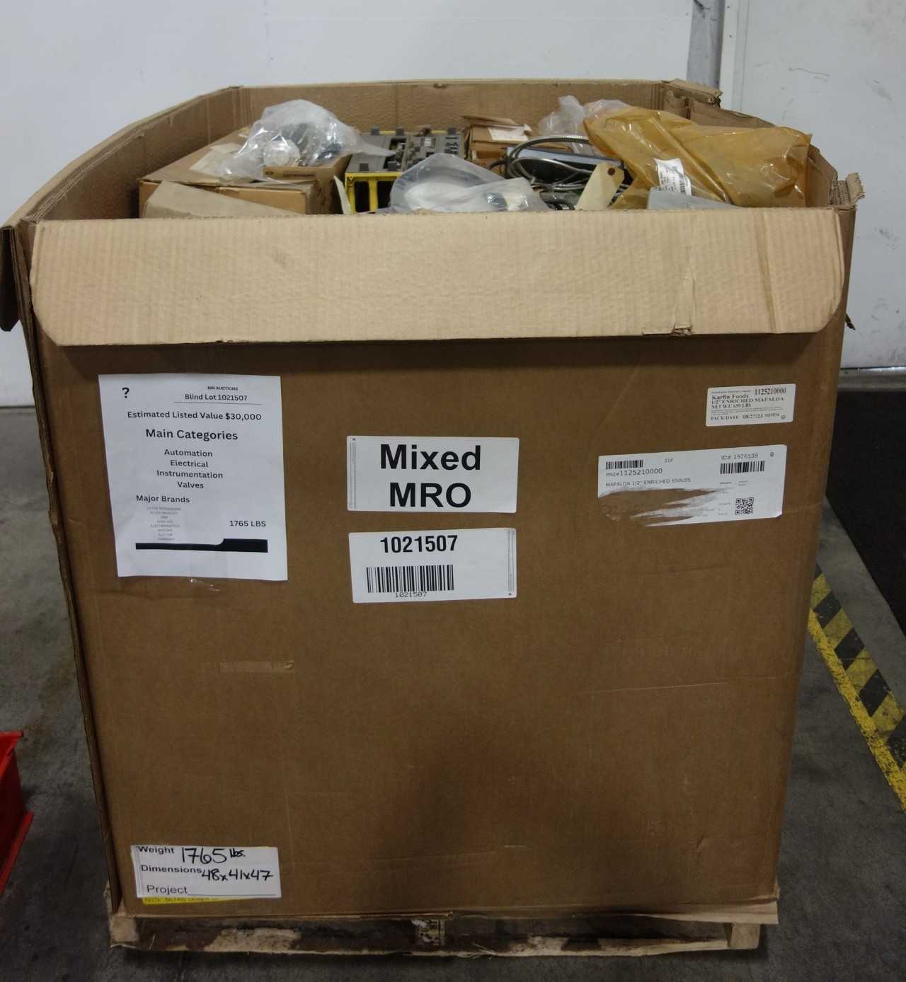 BLIND LOT OF MIXED MRO - INDUSTRIAL PARTS