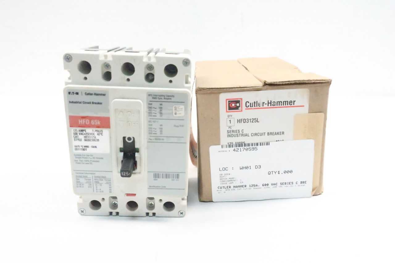 CUTLER HAMMER HFD3125L 3P 125A AMP 600V-AC MOLDED CASE CIRCUIT BREAKER - CIRCUIT BREAKERS