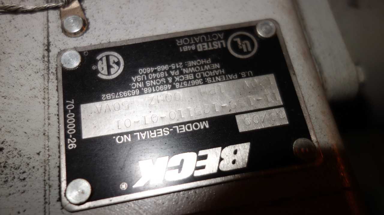 LOT OF 4 BECK 11-159 120V-AC VALVE ACTUATOR - VALVES