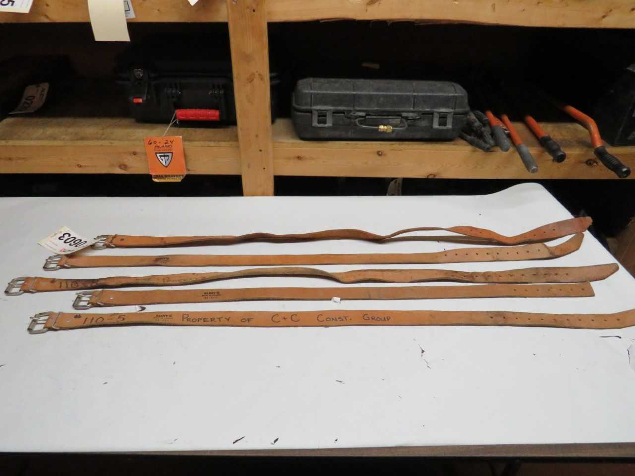 LOT OF 5 KUNYS ASSORTED BELTS - MACHINING ACCESSORIES & TOOLING