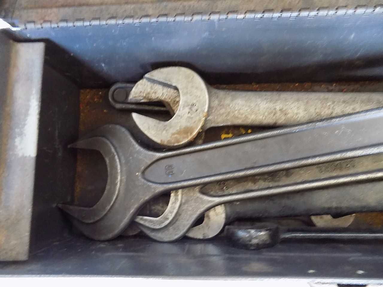TOOL BOX WITH WITH ASSORTED CRESCENT WRENCHES - MISCELLANEOUS