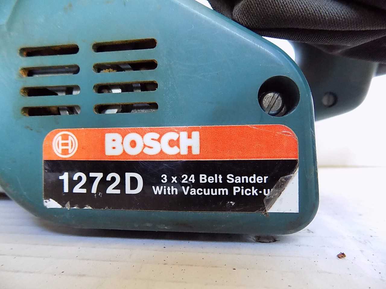 BOSCH 1272D 3 X 24 BELT SANDER WITH VACUUM PICK UP - MISCELLANEOUS