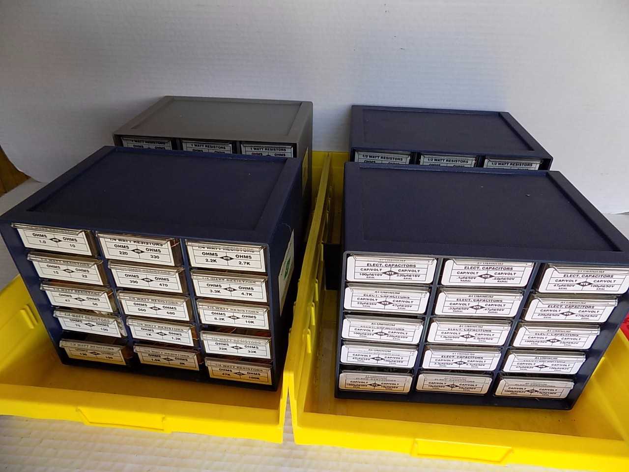 LOT OF NTE CAPACITORS, RESISTORS - MISCELLANEOUS
