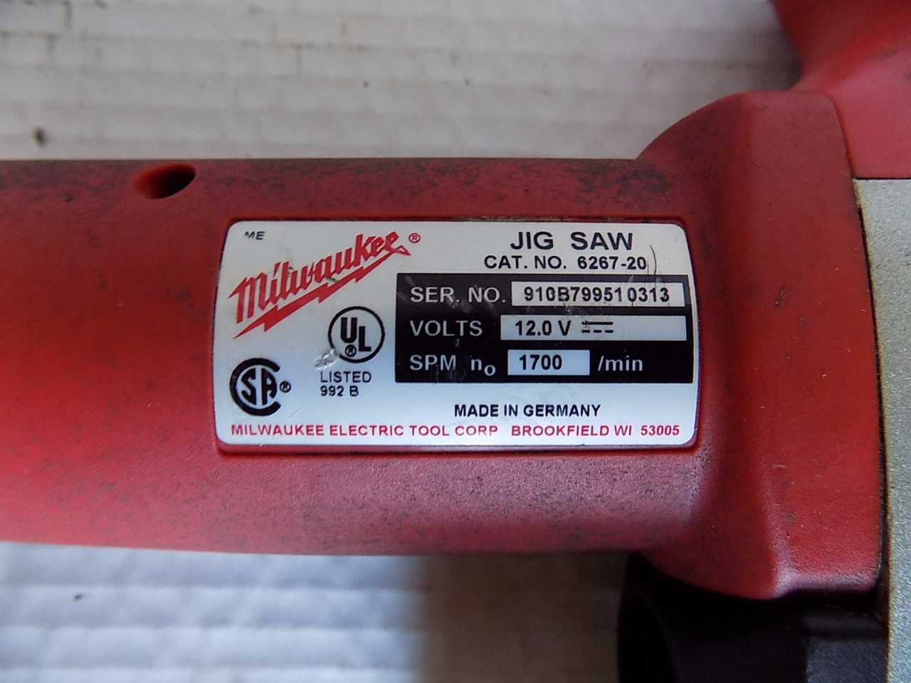 MILWAUKEE 6267-20 JIGSAW 12V - MISCELLANEOUS