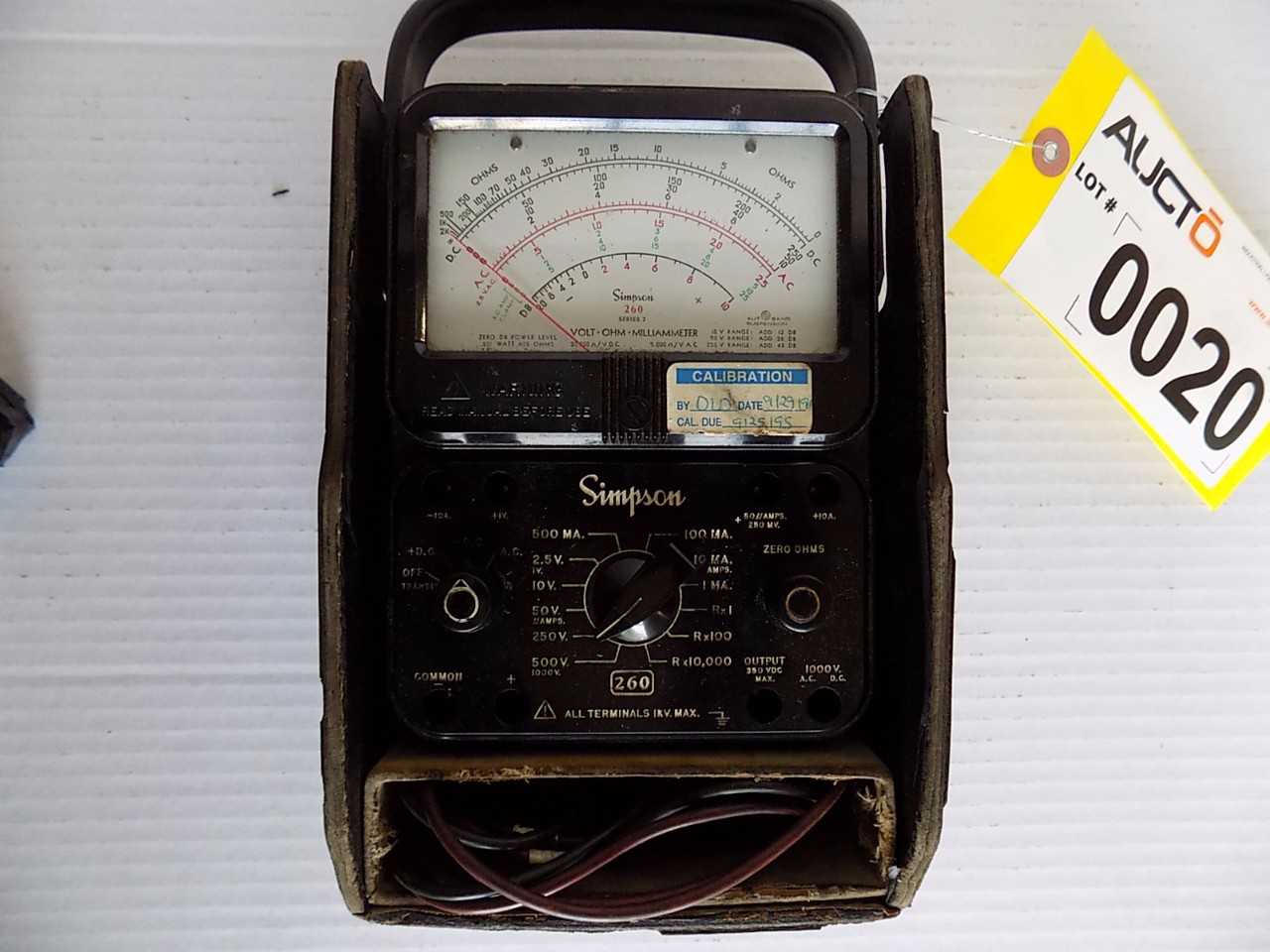 SIMPSON MODEL 260 ANALOG MULTIMETER - MISCELLANEOUS