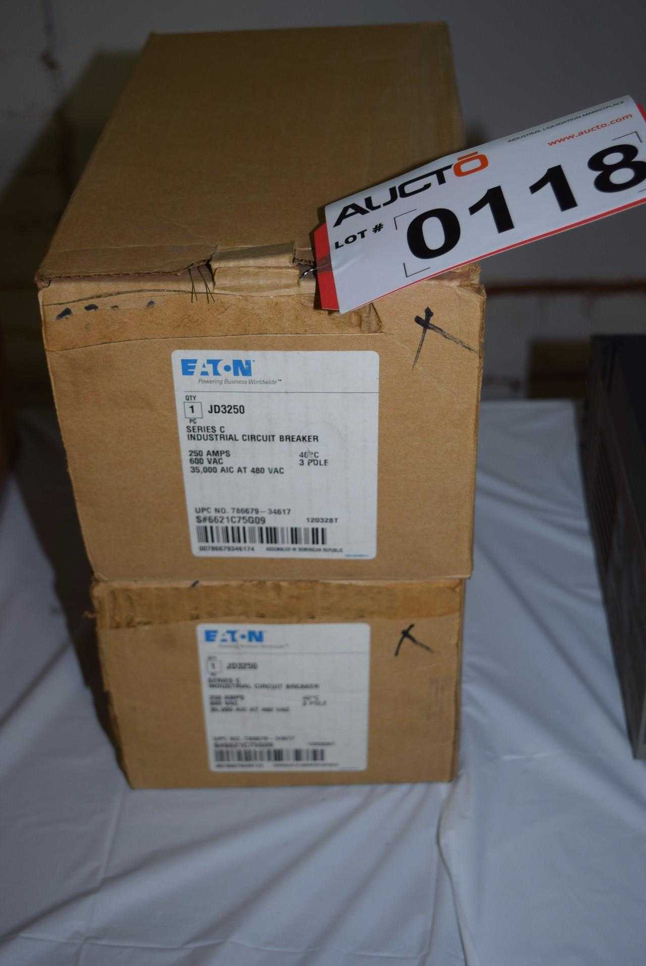 LOT OF 2 CUTLER HAMMER JD3250 BREAKER 250 A 600 V - MISCELLANEOUS
