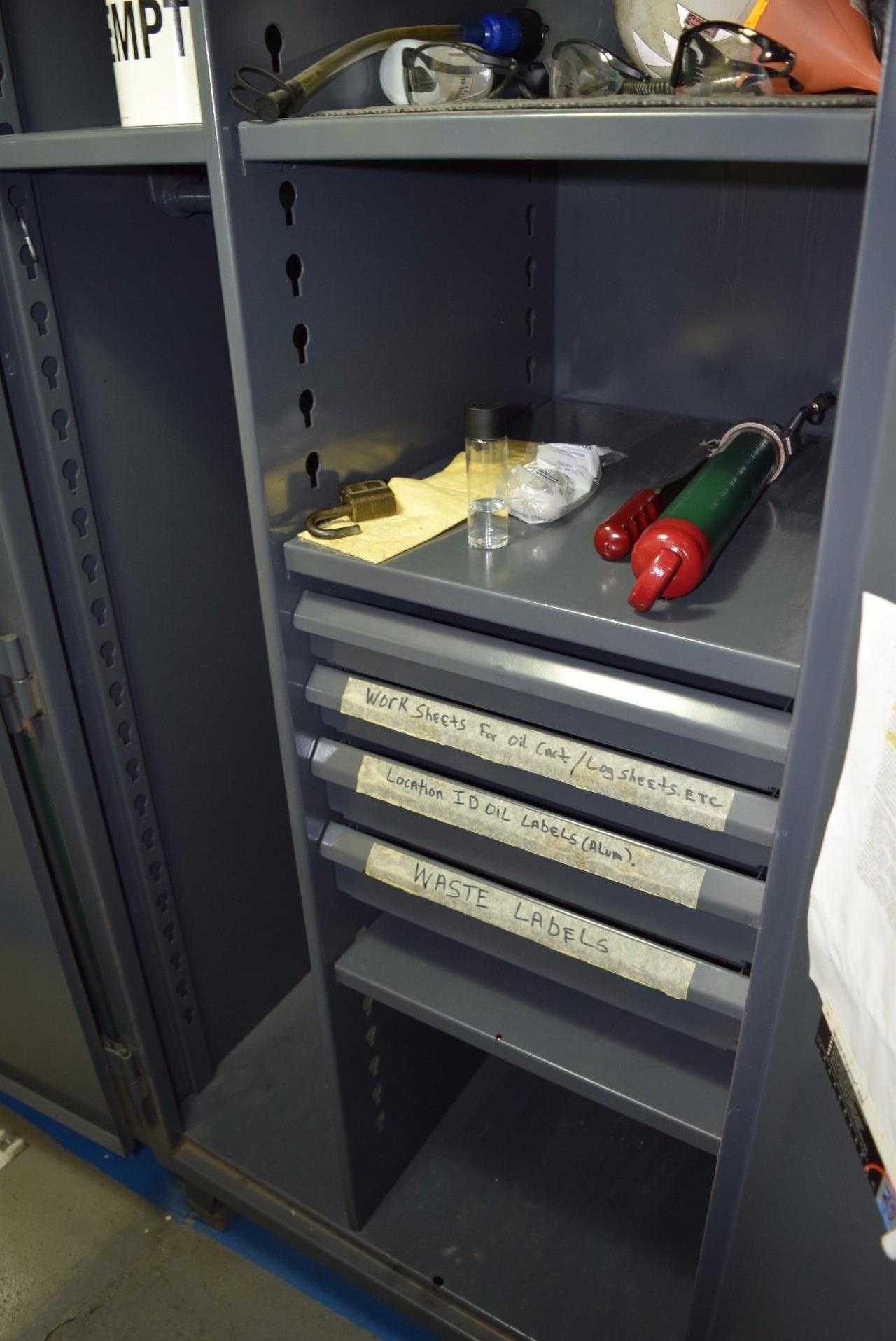 STRONG HOLD STEEL CABINET WITH CONTENTS (36" X 24" X 78") - MISCELLANEOUS