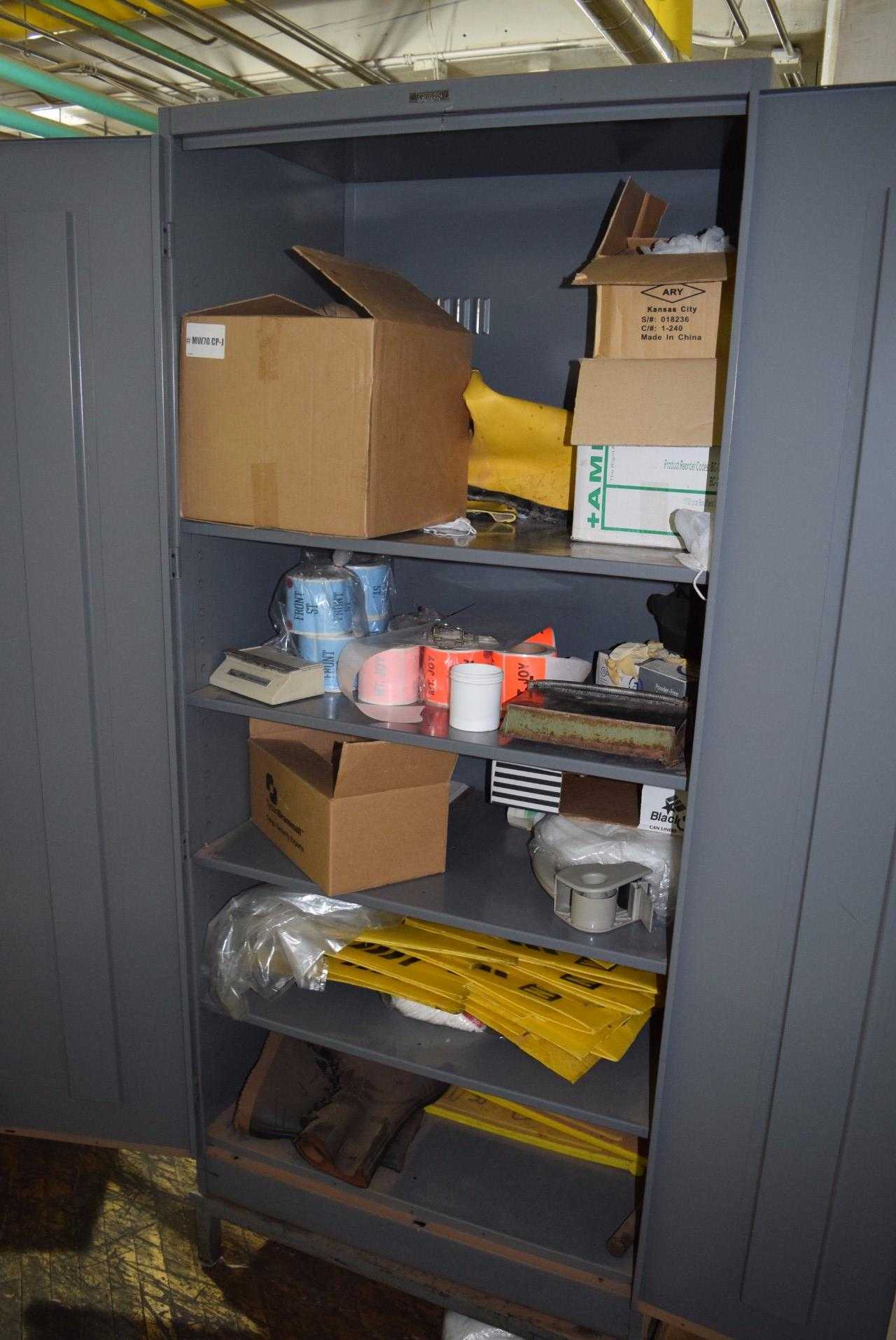TENNSCO 36" X 24" X 80" STEEL CABINET WITH CONTENT - MISCELLANEOUS