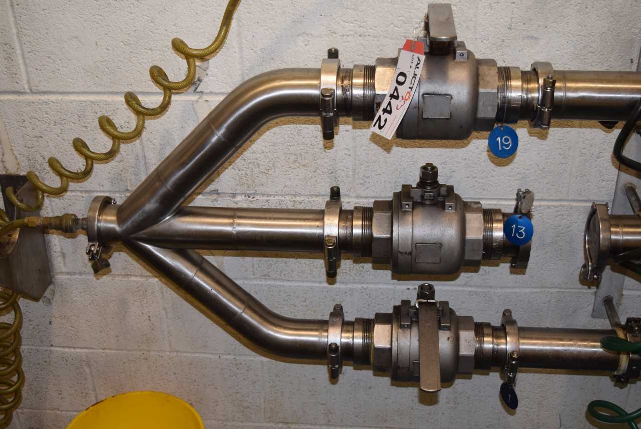 3 X STAINLESS 3" BALL VALVES WITH THREE WAY DIVERTER - MISCELLANEOUS