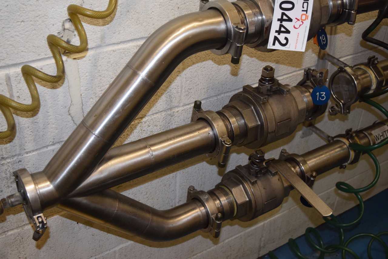 3 X STAINLESS 3" BALL VALVES WITH THREE WAY DIVERTER - MISCELLANEOUS