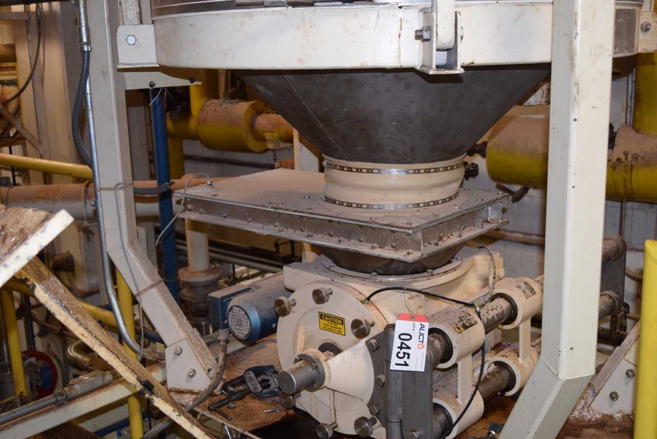 CARMAN HOPPER VIBRATOR WITH SALINA VORTEX MSC14-WS2 GATE VALVE AND NUCON DT1250 ROTARY VALVE - MISCELLANEOUS