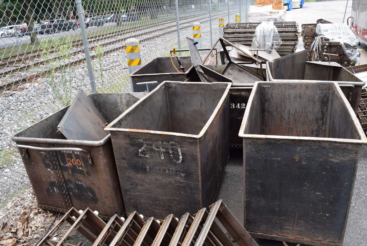 LOT OF 7 STEEL BINS  - MISCELLANEOUS