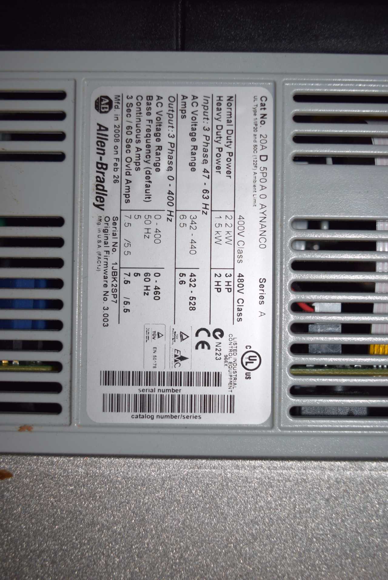 ALLEN BRADLEY POWERFLEX 70 3 HP MOTOR DRIVE - MISCELLANEOUS
