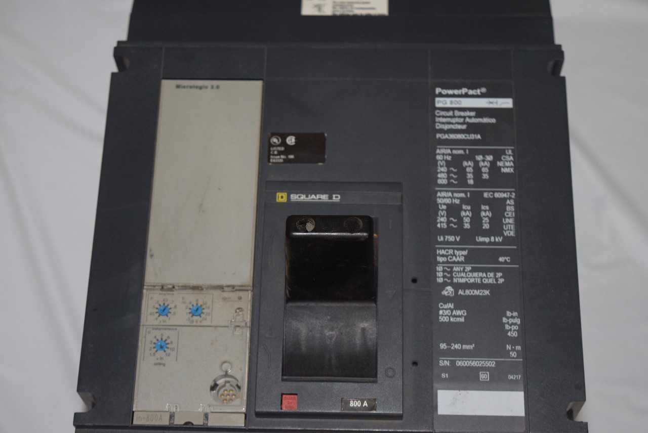 SQUARE D PG800 POWERPACT BREAKER 800 A PGA36080CU31A - MISCELLANEOUS