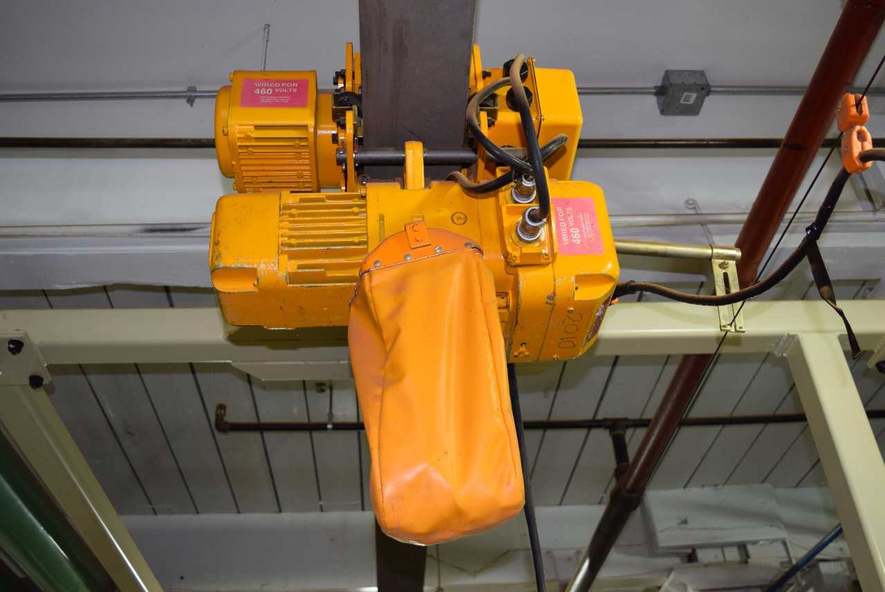 HARRINGTON 1 TON ELECTRIC HOIST WITH TROLLEY 3 PHASE, 460 V - MISCELLANEOUS