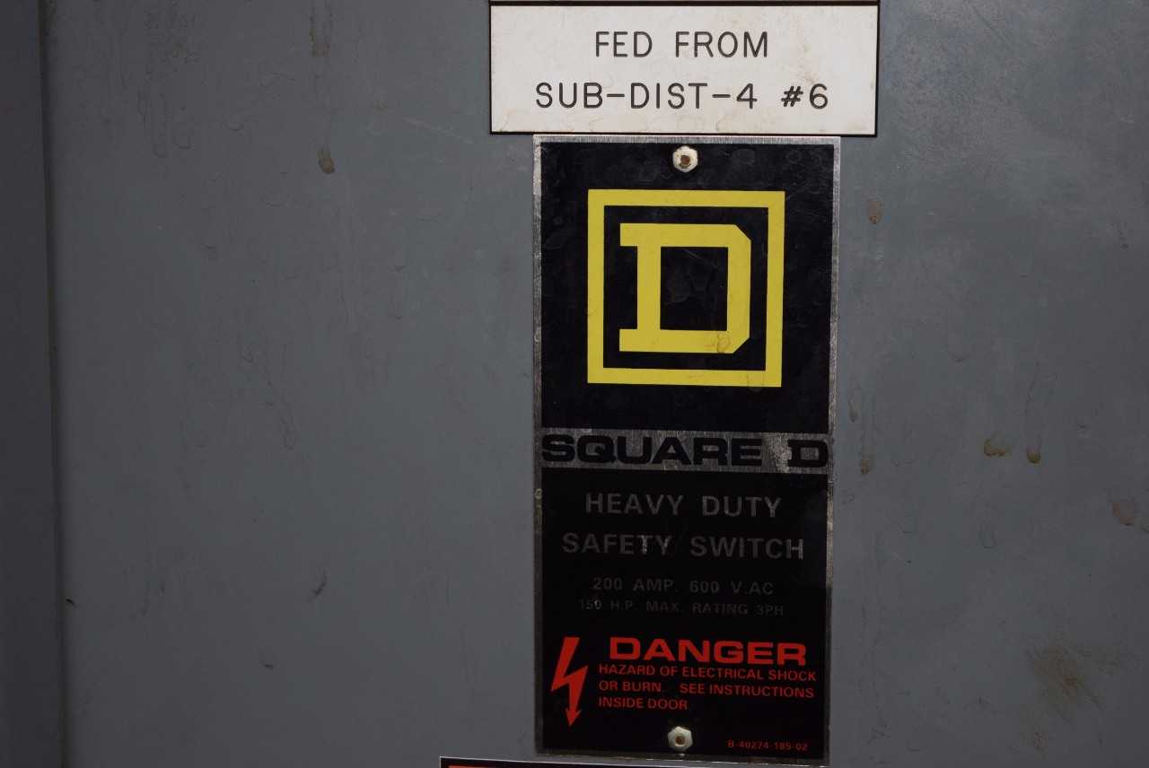 SQUARE D DISCONNECT SWITCH 200 600 V - MISCELLANEOUS