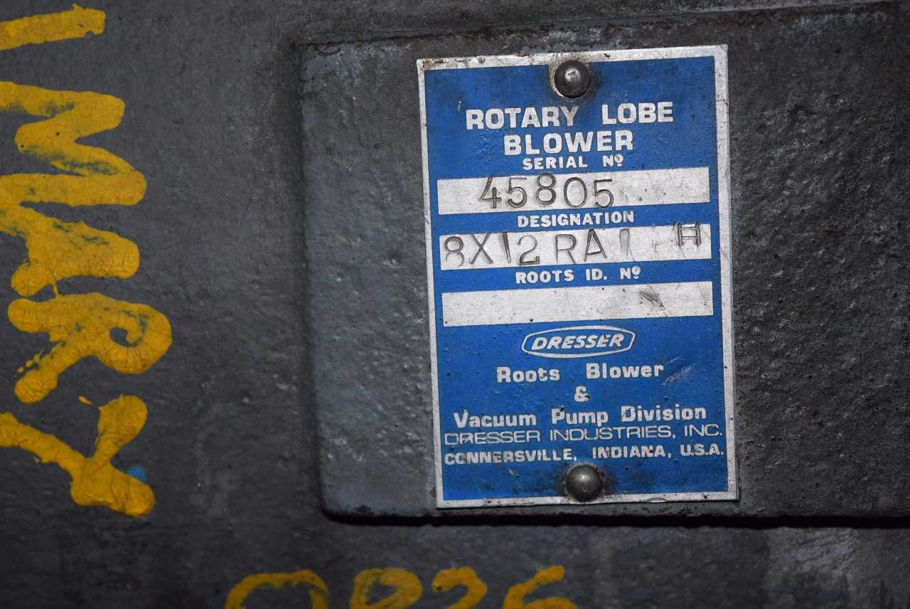 ROOTS 8X12RAI ROTARY LOBE BLOWER - MISCELLANEOUS