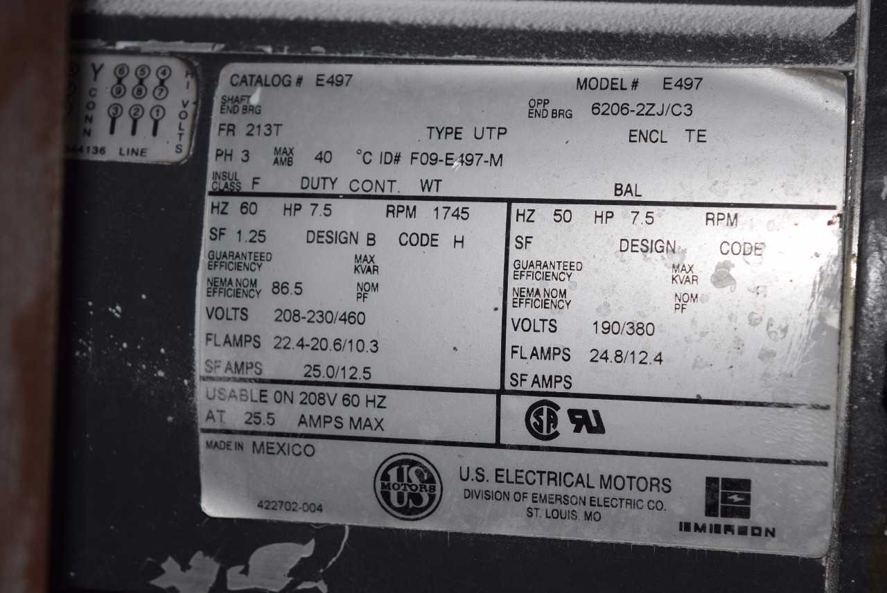 US MOTORS E497 AC GEAR MOTOR 7.5 HP 230/460 V 1740 RPM WITH BROWNING GEAR REDUCER - MISCELLANEOUS