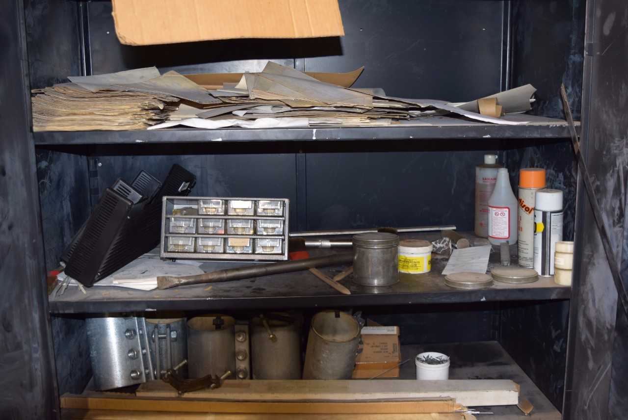 CONTENTS OF STEEL CABINET (INCLUDING CABINET) - MISCELLANEOUS