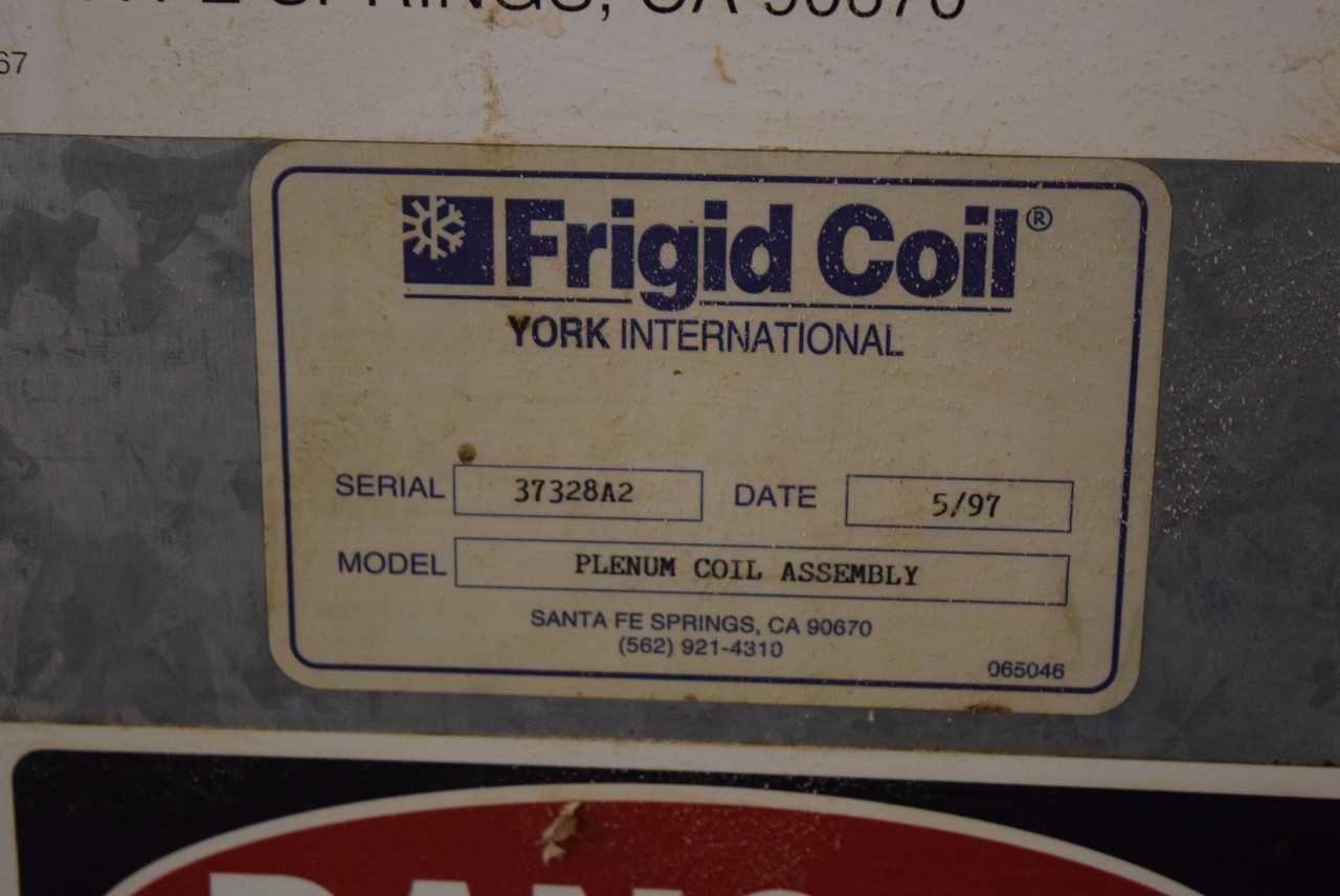FRIGID COIL PLENUM COIL ASSEMBLY CHILLER - MISCELLANEOUS