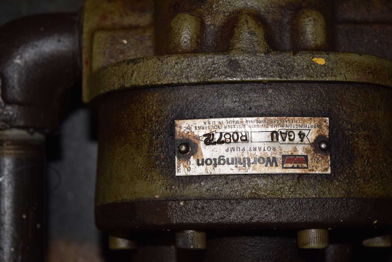 WORTHINGTON 4GAU GEAR PUMP WITH US MOTORS 2 HP AC ELECTRIC MOTOR - MISCELLANEOUS