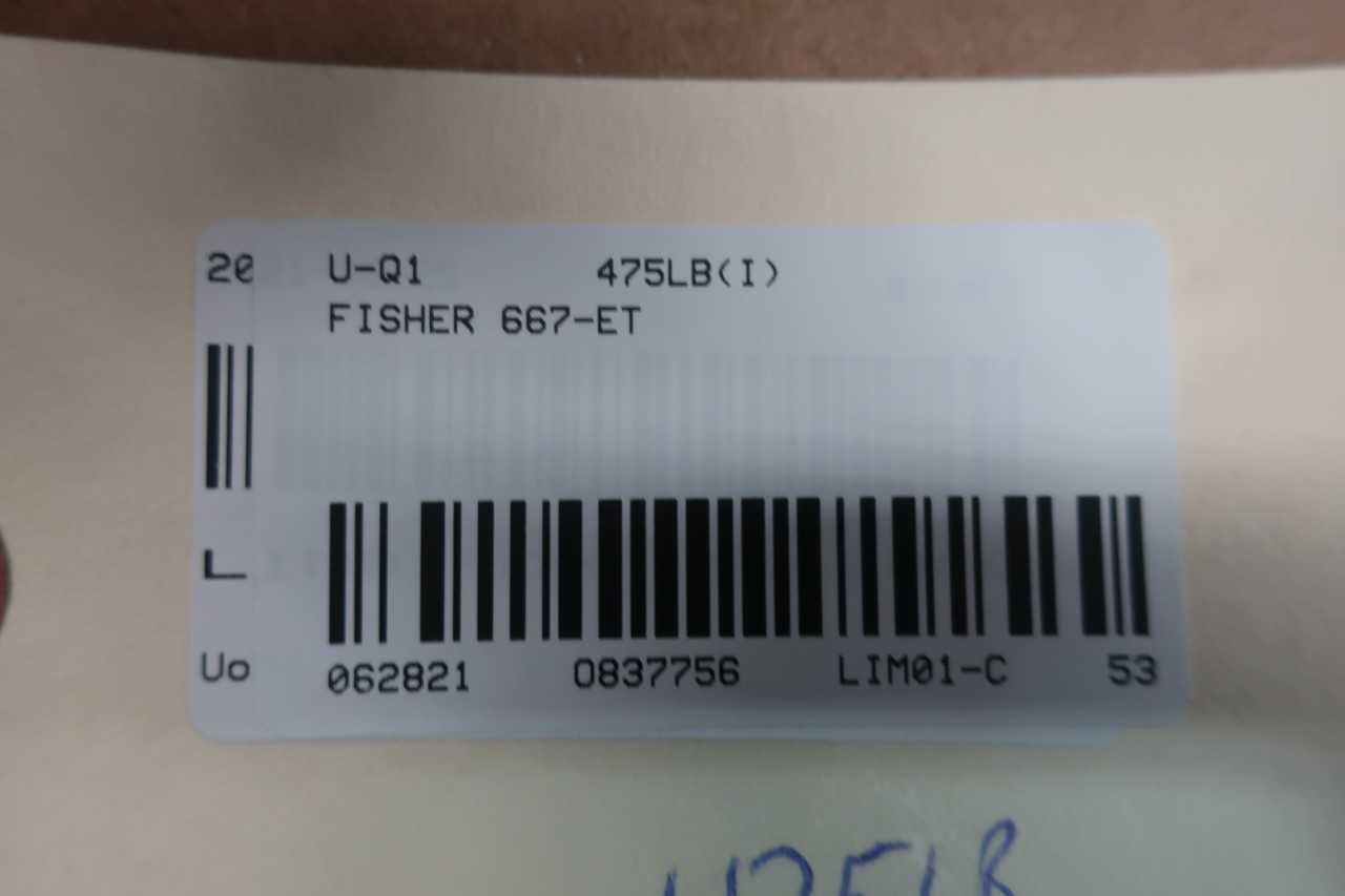 FISHER TYPE ET TYPE 667 300 STEEL DVC6200 6IN CONTROL VALVE - CONTROL VALVE