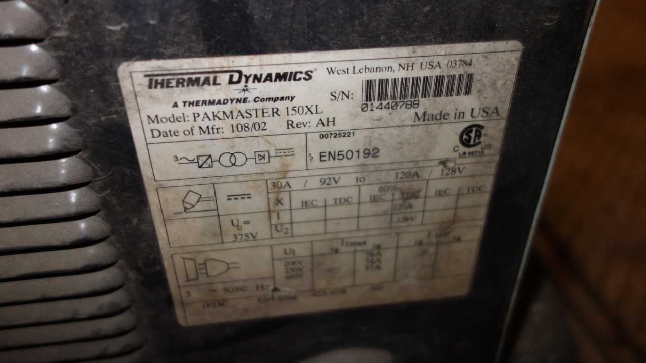 THERMAL DYNAMIC PACKMASTERXL PLASMA CUTTING SYSTEM - MACHINING ACCESSORIES & TOOLING
