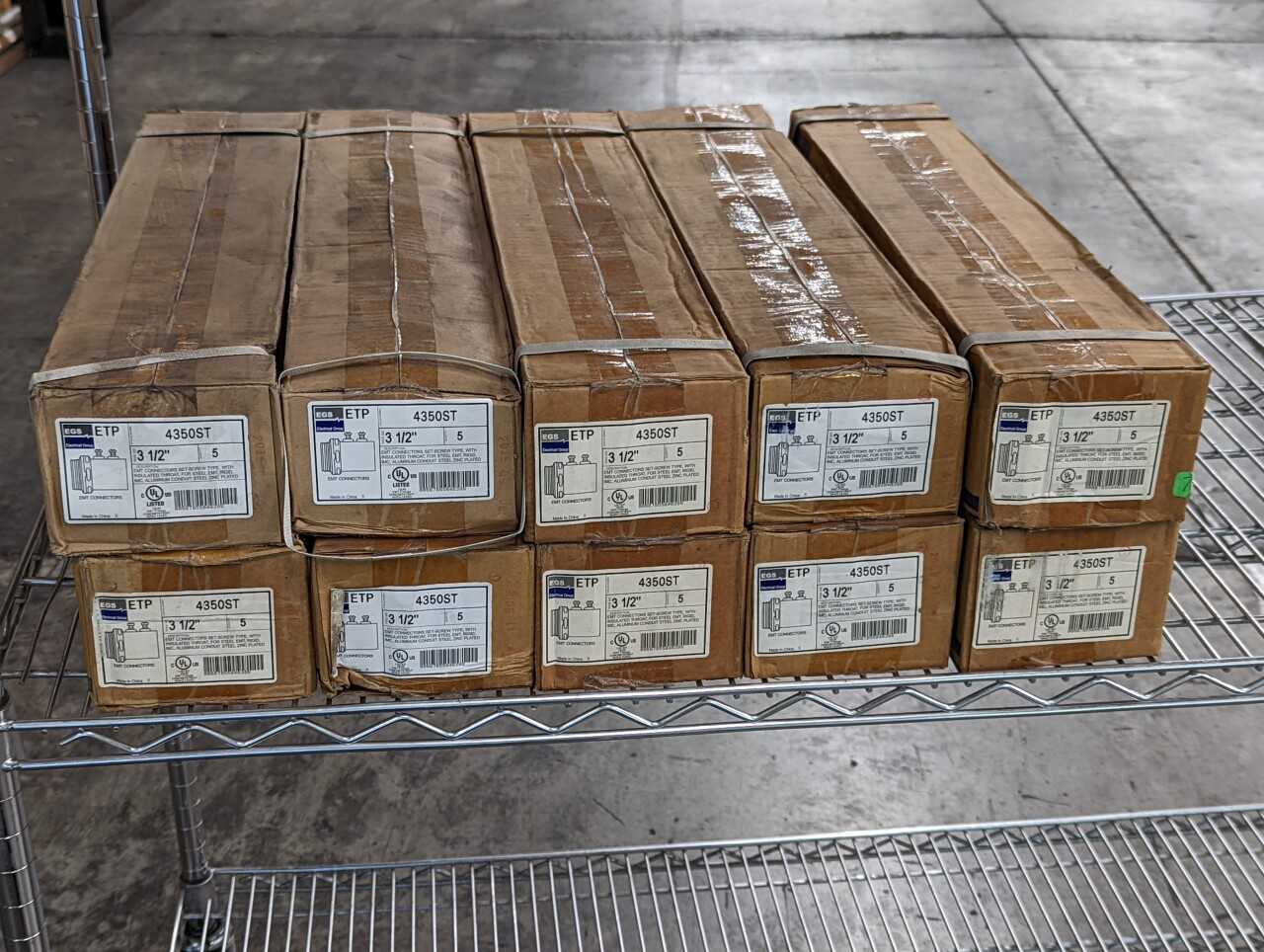 [EGS - 10 Cases of 5] "4350ST" 3.5in Insulated EMT Connectors - ELECTRICAL COMPONENTS