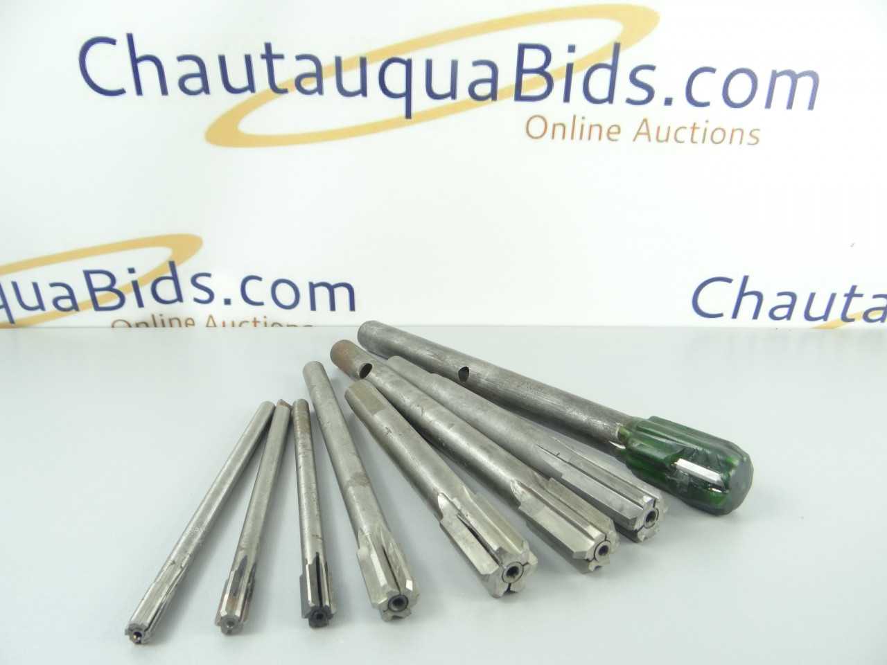 Lot of 8 Assorted Straight  Reduced Shank Expansion Reamers - MISCELLANEOUS