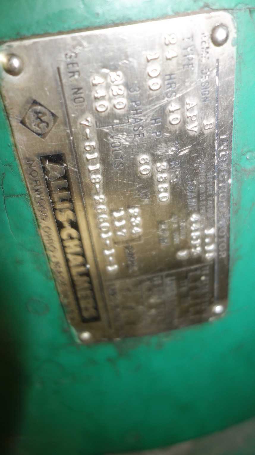 LOT OF 2 ASSORTED ALLIS CHALMERS VERTICAL INDUCTION MOTOR - ELECTRIC MOTORS