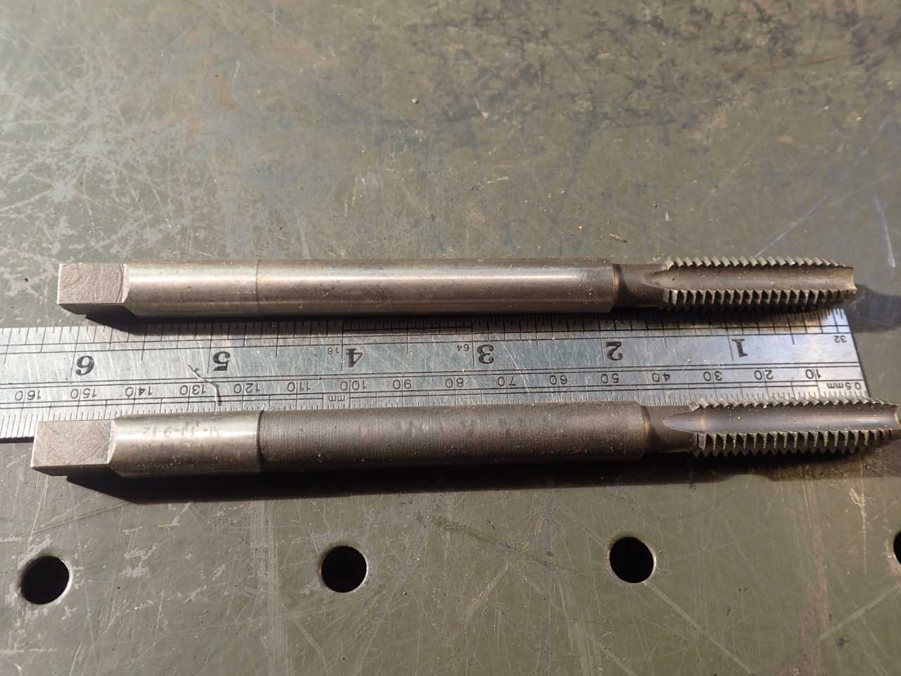 17 Pc Lot 7/16" -14 NC Hand Thread 6" Extension Taps: 7/16" Dia Shank - HOLEMAKING TOOLS