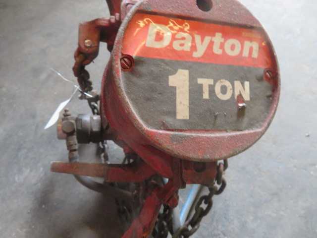 Dayton 1 Ton Electric Hoist - PLANT & FACILITY EQUIPMENT