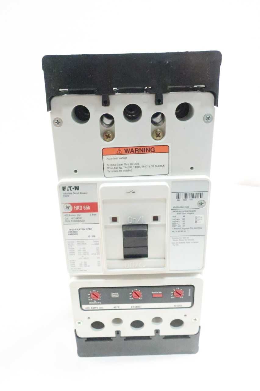 EATON HKD3400F 3P 400A AMP 600V-AC MOLDED CASE CIRCUIT BREAKER - CIRCUIT BREAKERS