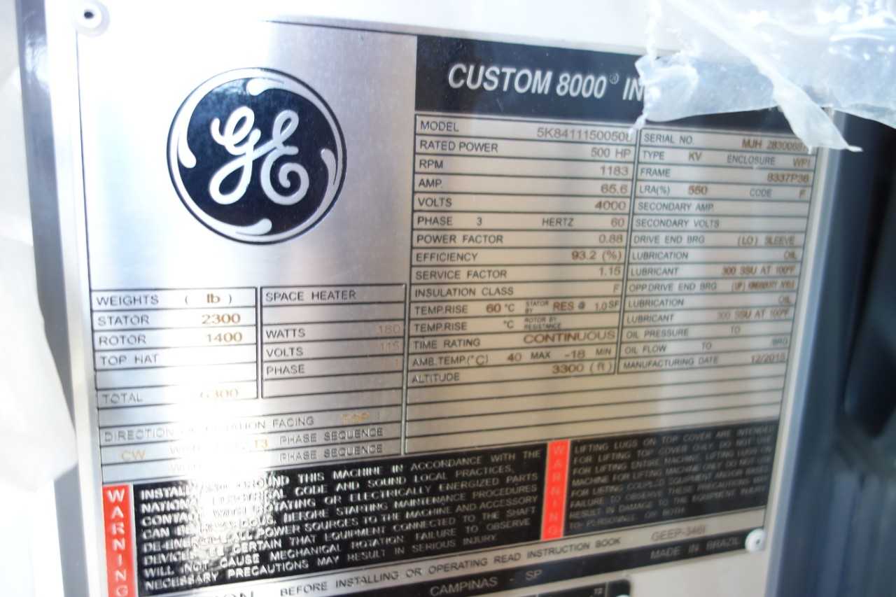 GENERAL ELECTRIC INDUCTION MOTOR - ELECTRIC MOTORS