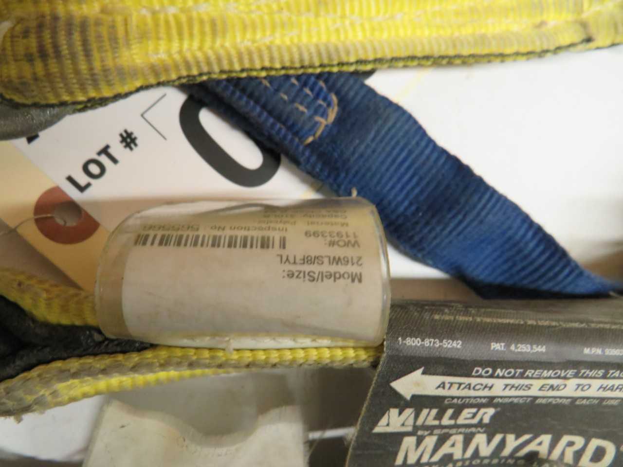LOT OF 5 ASSORTED MILLER DURAFLEX 216WLS-8FTYL SAFETY LANYARD - SAFETY EQUIPMENT