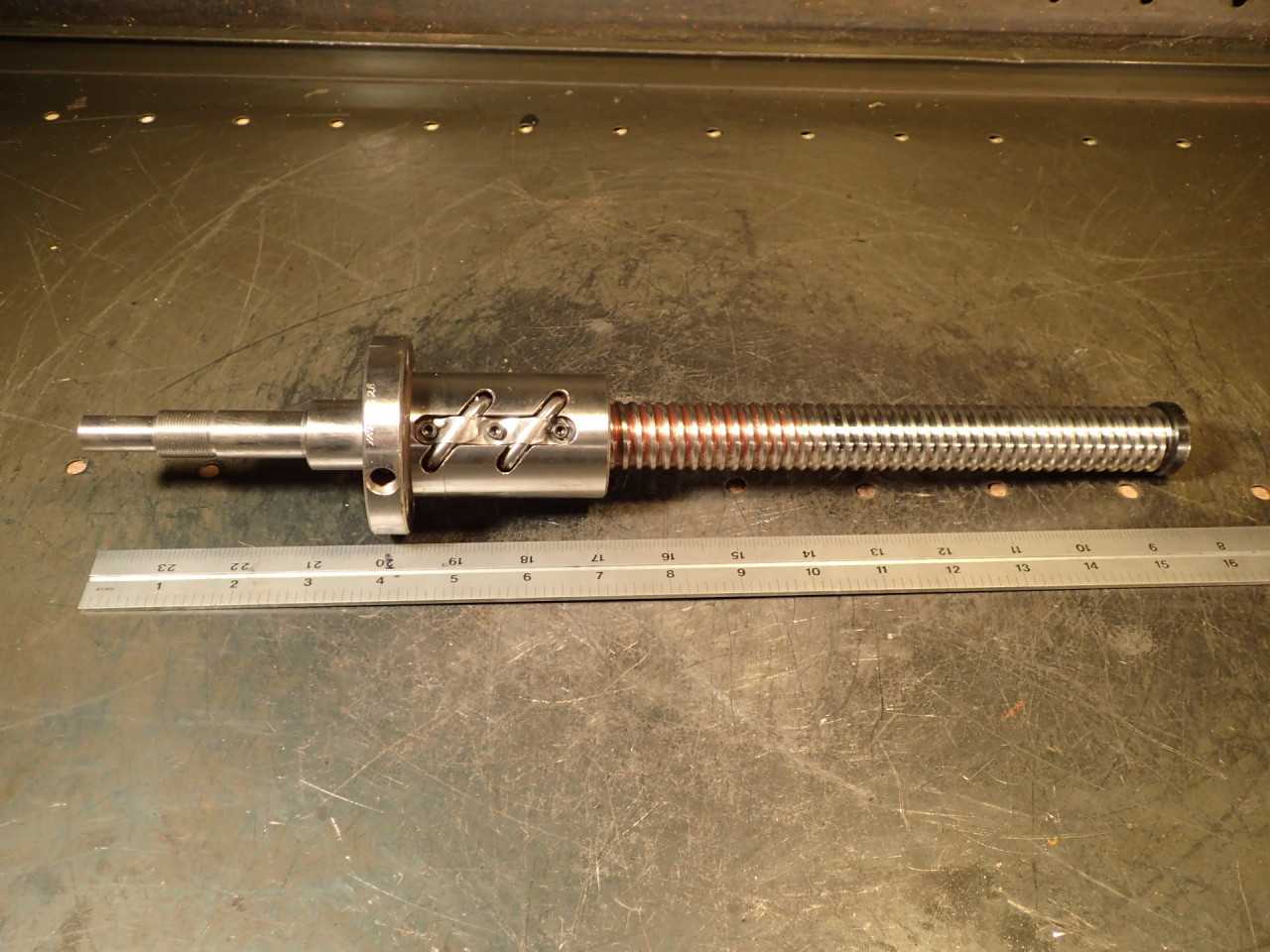 Yarborough Precision 5mm Pitch Ball Screw 210mm Travel 17mmx1.0 Thread 400mm OAL - MACHINING ACCESSORIES & TOOLING