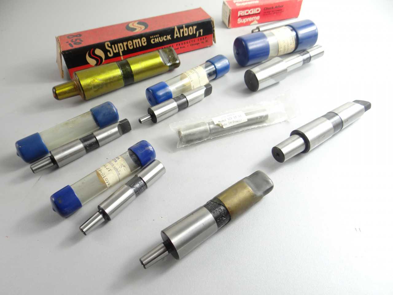New Lot of 9 Drill Chuck Arbors Cushman Ridgid Supreme - HOLEMAKING TOOLS